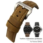 Ремешок из телячьей кожи для наручных часов PANERAI LUMINOR 1950 PAM004410035900510, сменный Браслет с пряжкой с язычком, 24 мм, высокое качество
