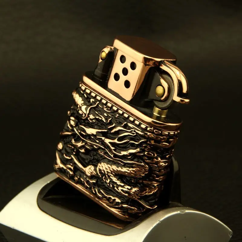 

Armor Dragon Rose Gold Black Pure Copper Shell Kerosene Lighter Smoking Accessories for Weed Regalos Para Hombre Originales