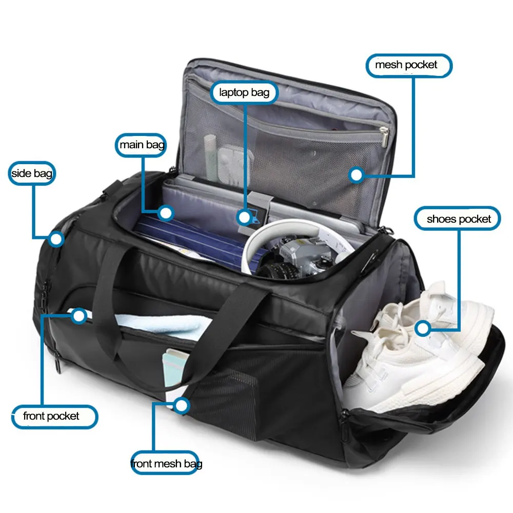 Gym Bag Large Travel Training Fitness Workout Sports Backpack Waterproof Dry Wet Separation Shoulder Laptop Bags  X175A