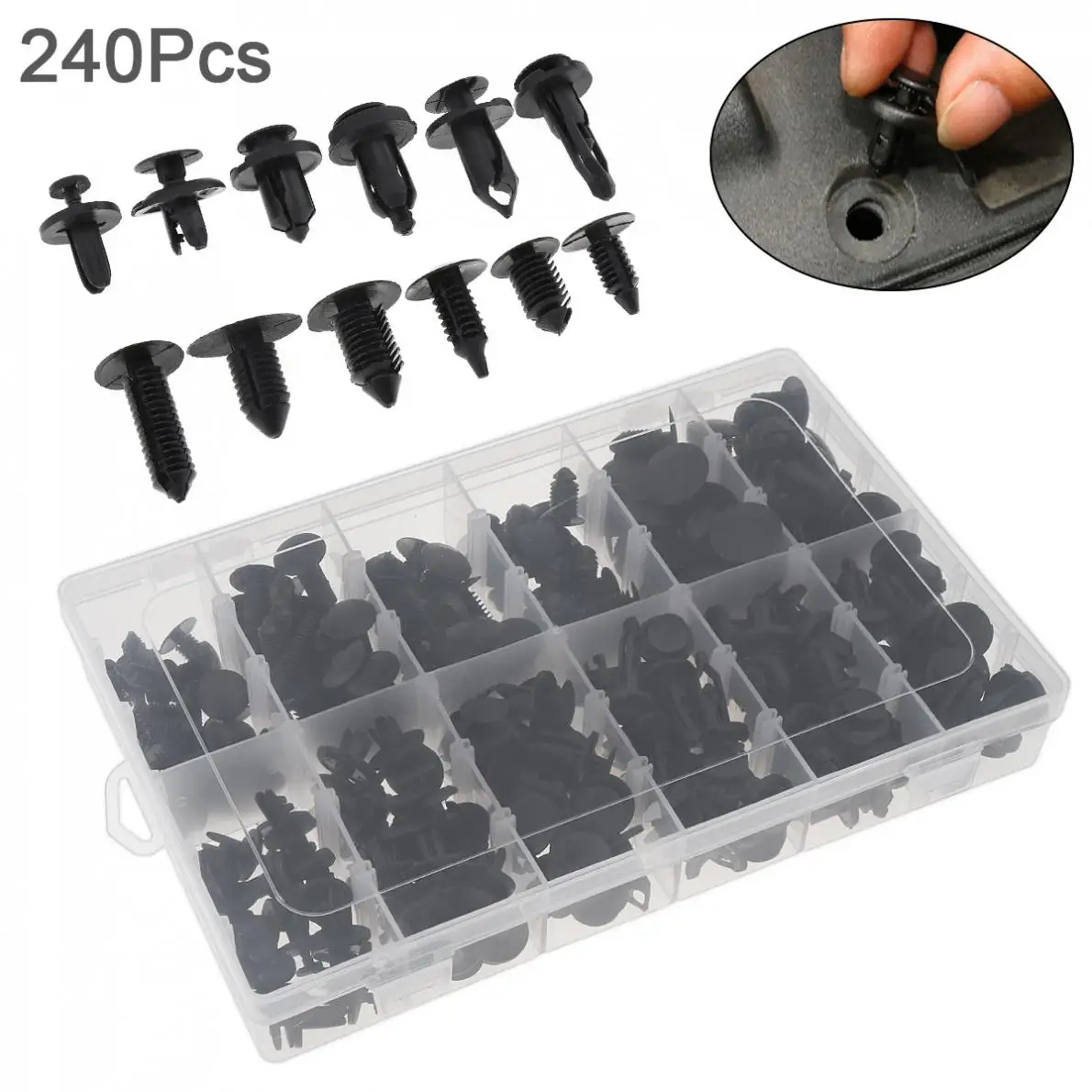 240 шт./компл. 12 видов универсальный пластиковый бампер для кузова автомобиля с