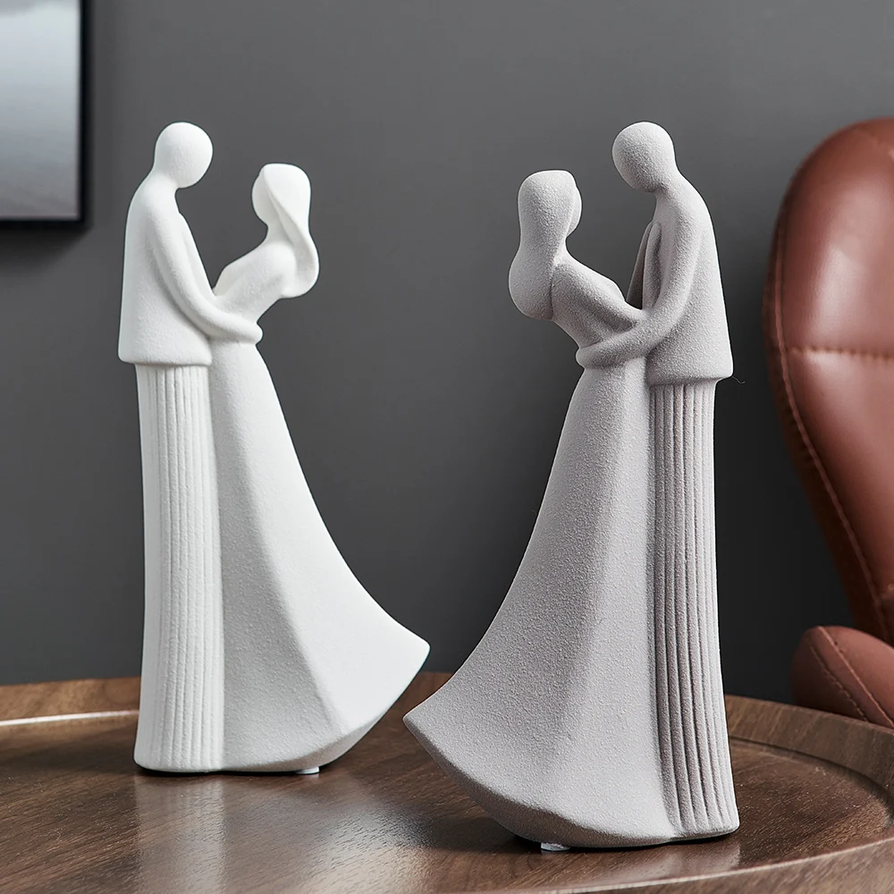 Абстрактная Статуэтка для пар керамическая фигурка скульптура скандинавский