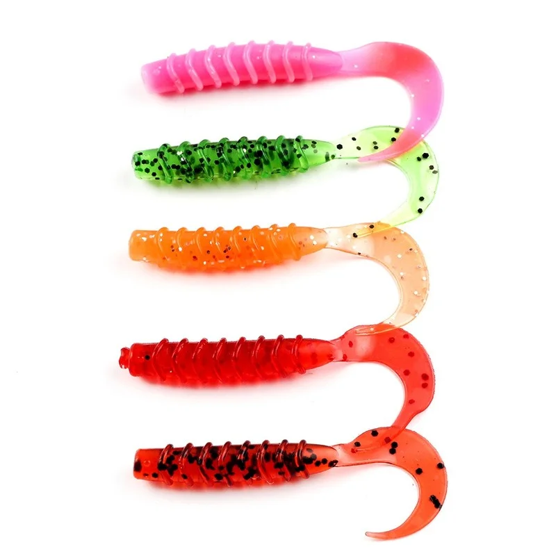 

Single-tailed maggot soft bait ten-piece set 1.2g5cm high simulation lure soft bait bionic lure lure