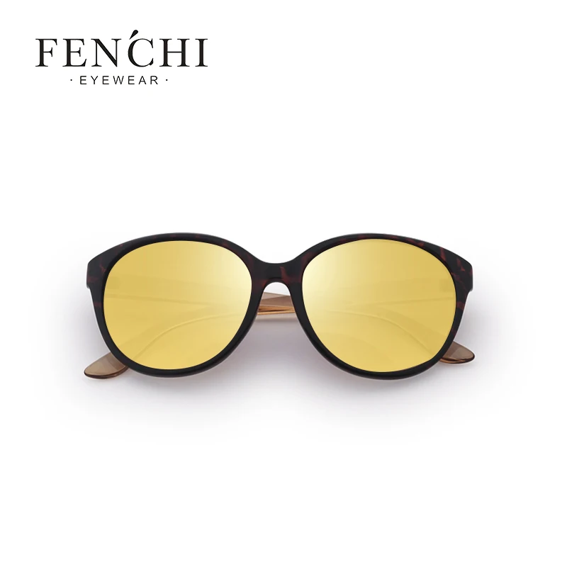 Женские очки ночного видения FENCHI кошачий глаз с желтыми поляризационными