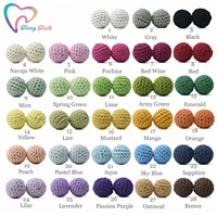 1000 pcs 16 mm 20 mm wooden teether crochet beads wooden crafts diy beads for pacifier chain baby rattle bead kids baby teether