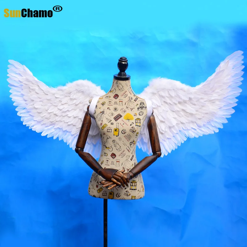 Asas de Penas Decoração de Parede Criativo Anjo Pena Foto Vermelha Modelo Cos Decoração Artesanato Murais Casa Bar Café Asa Net