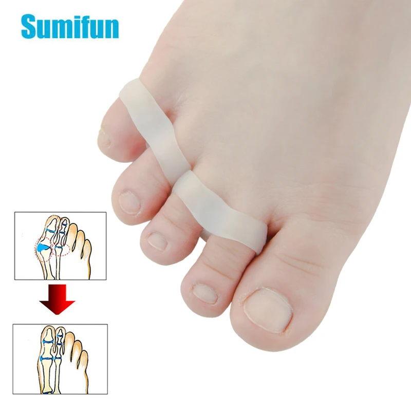 

20pcs Toe Separator Stretchers Straighteners Alignment Bunion Gel 2 Holes Pain Relief Foot Care Tools Pedicure D2234