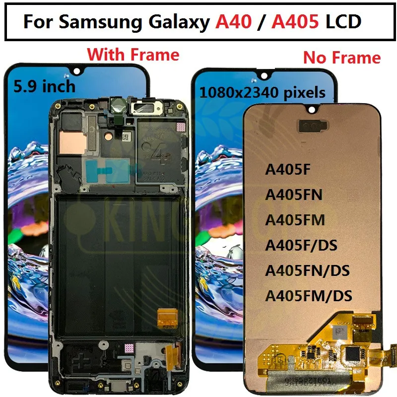ЖК дисплей 5 9 дюйма для Samsung Galaxy A40 сенсорный экран с рамкой и дигитайзером в сборе