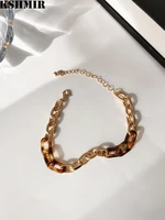 kshmir new fashion womens metal bracelet punk exaggerated resin chain bracelet 2020