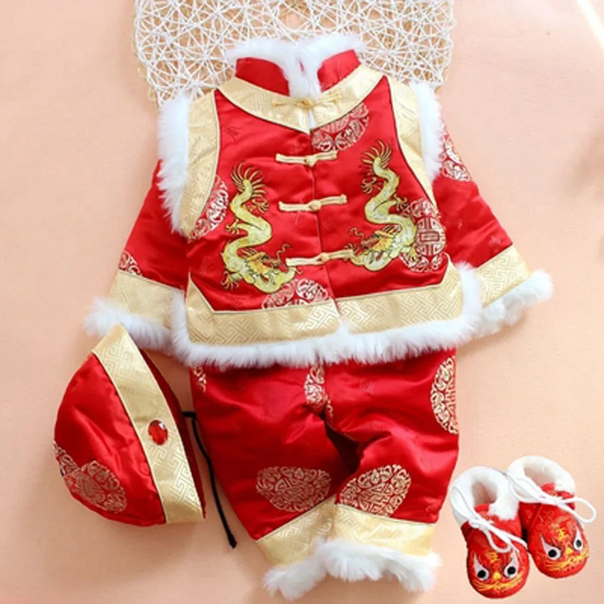 

Newborn Baby Tang Suit Chinese Traditional Costume New Year Party Infants Clothing Winter Embroidery Birthday Festival Gift