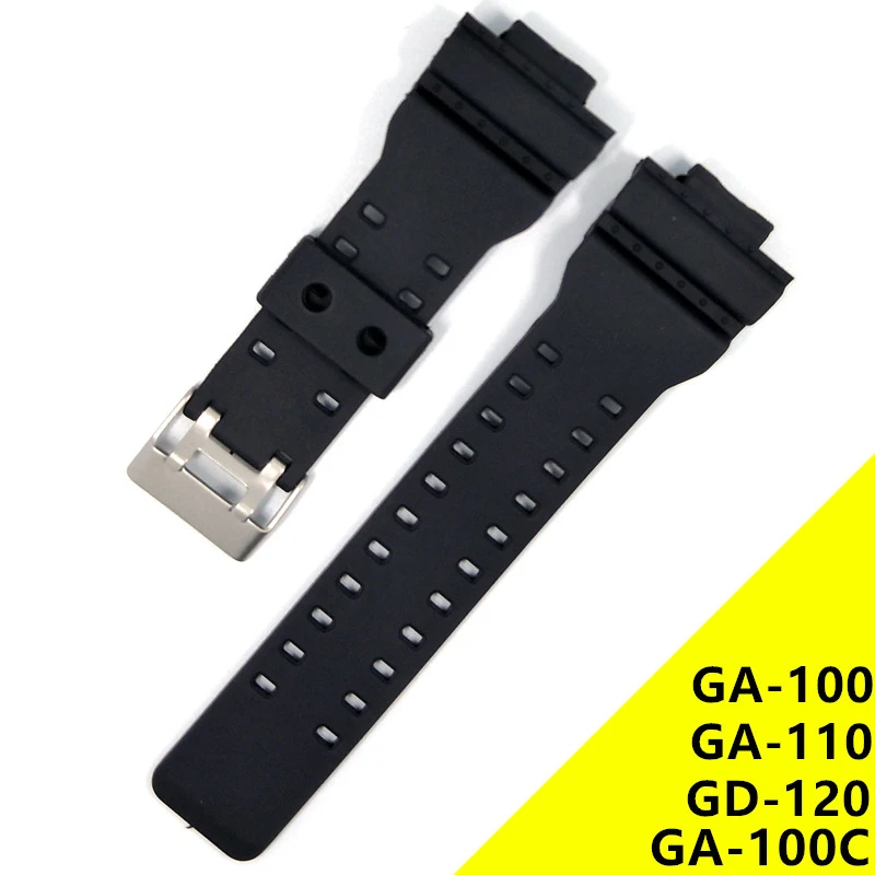 Ремешок силиконовый для Casio G shock GA100 GA110 GA120 спортивный браслет GD-100 GD-110 GD-120 GW-8900 |
