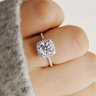 Женское Обручальное Кольцо SUMENG, с белым фианитом класса ААА, элегантное кольцо с кристаллом, свадебные украшения, 2021