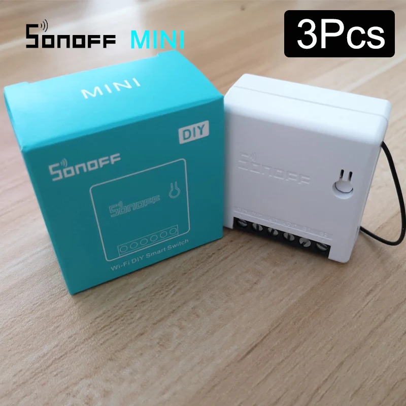 3 шт. Sonoff MINI DIY Smart Switch 10A 2 способа дистанционного управления Wifi переключатель