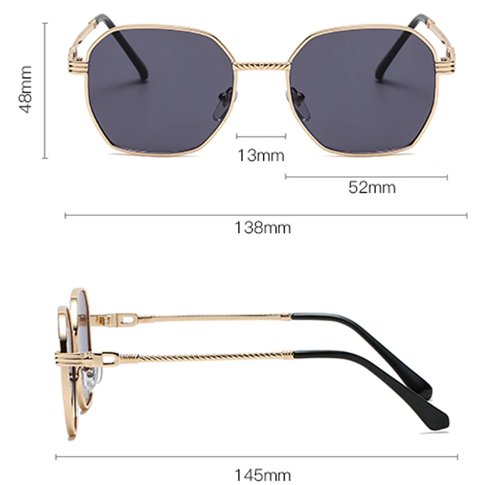 

Peekaboo blue metal sunglasses women square polygonal male sun glasses for men octagon gradient lens uv400 outdoor 2022 summer