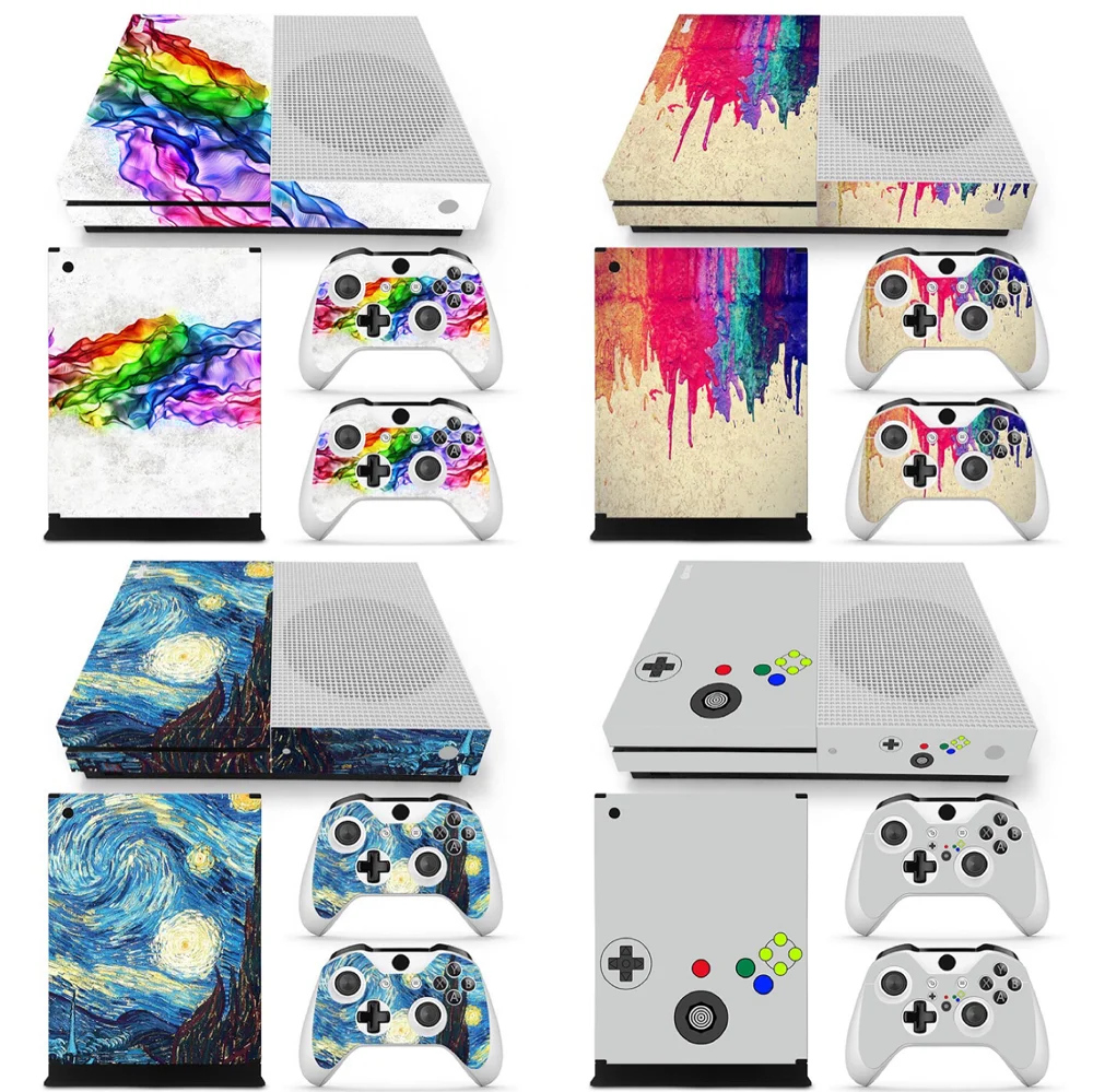 Для X box one s Наклейка на консоль и 2 контроллера наклейка для BOX ONE S Виниловая x ПВХ |