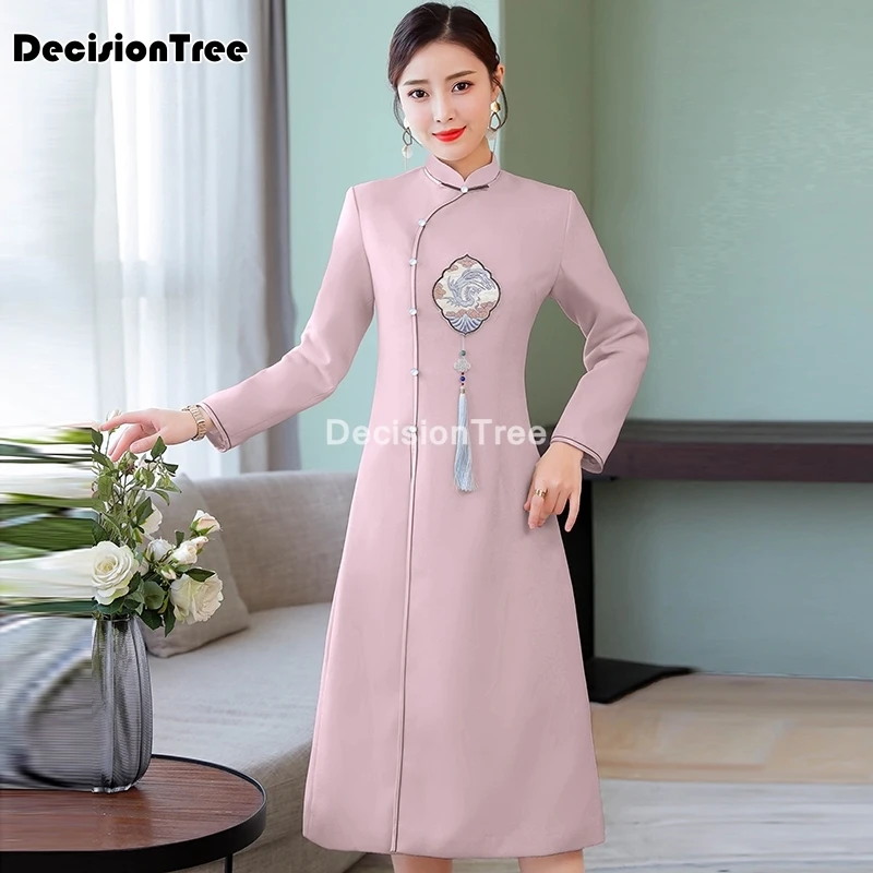

2021 qipao jacket traditional chinese tops women oriental coat female cheongsam top chinese style qipao elegant lady outerwear