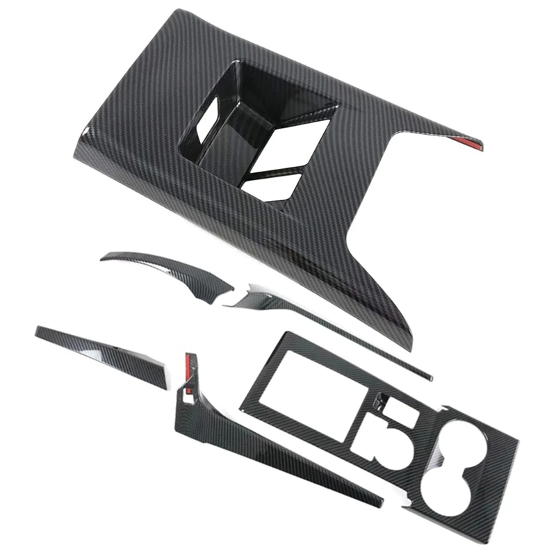 

1X Rear Armrest Box Seat Air Vent Outlet Cover For Mitsubishi Pajero Montero 2019 2020 & 5X Gear Shift Panel Side Trim