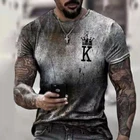Футболка Ace Spades с надписью King, Мужская футболка с коротким рукавом, Новинка лета 2021, Мужская одежда, повседневная свободная футболка