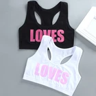 Бюстгальтер с трусиками для девушек, Женский хлопковый топ для подростков, черно-белый топ для учащихся средней и старшей школы, нижнее белье