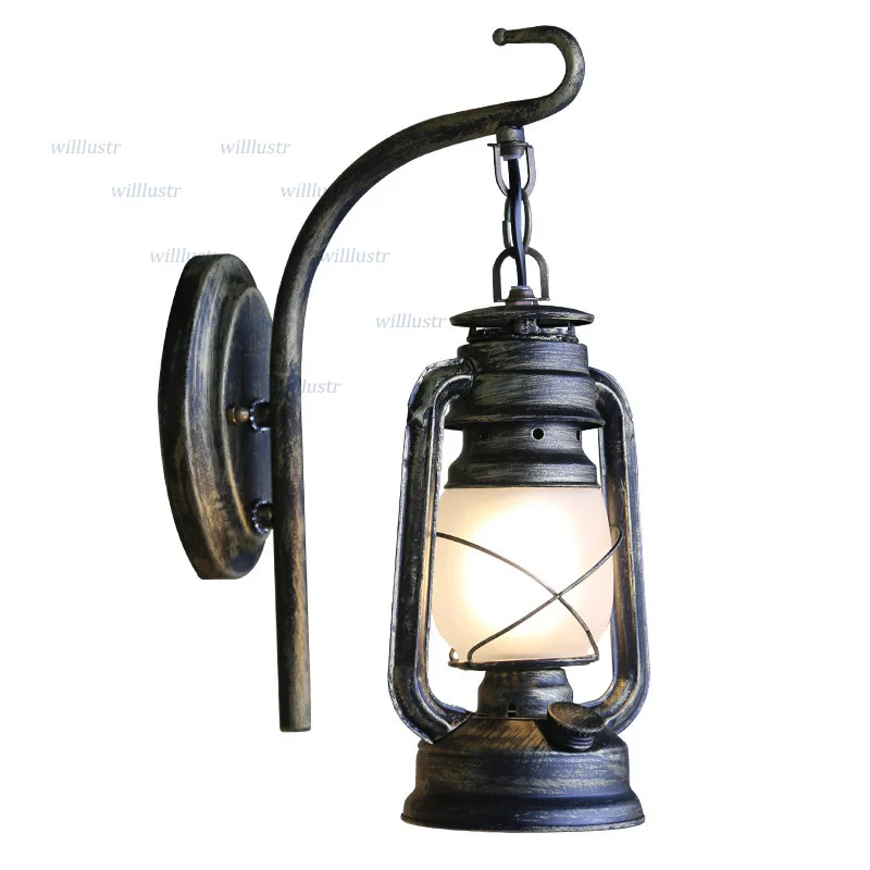 Железный настенный ретро-светильник креативное бра со стеклянными лампочками