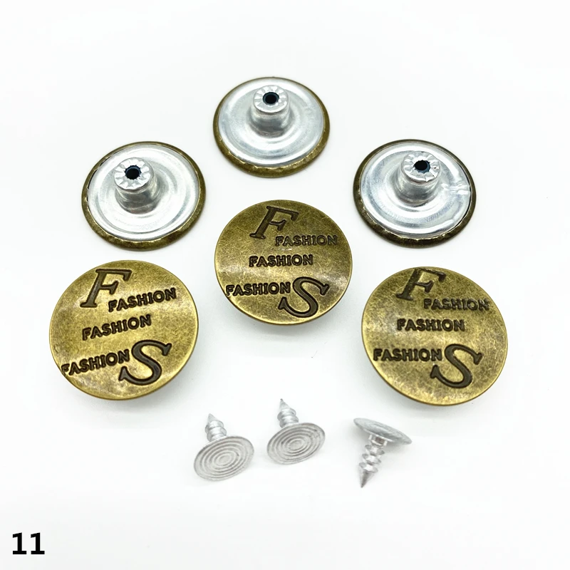 20 шт. мм бронзовые Модные металлические пуговицы для джинсов с хвостовиком