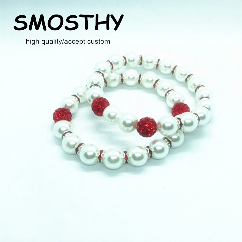 2020 горячее красное и прозрачное стекло с жемчугом кристаллами бисером