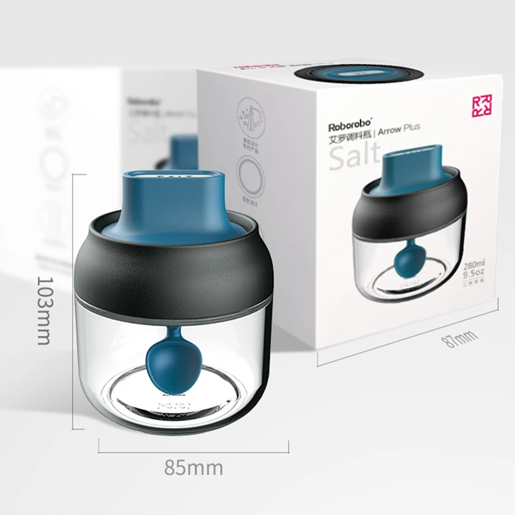 260 мл емкость для приправ масло мед соль контейнер специй бутылка с ложкой