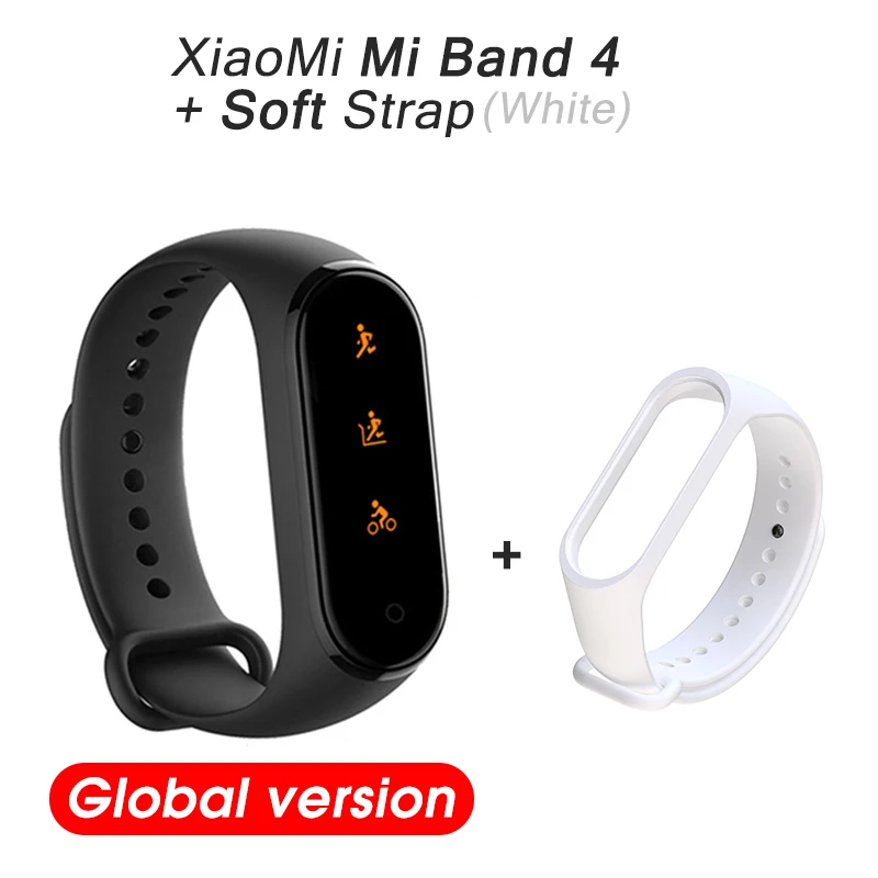 Xiaomi mi браслет 4 браслет mi band 4 Глобальный смарт-Браслет фитнес-трекер Xiaomi mi 4 браслет пульсометр SmartBand - Цвет: Global 4 Package 2