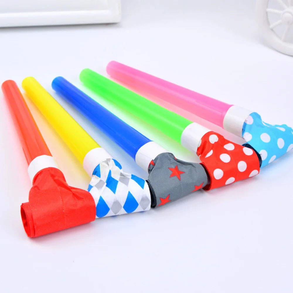 

20 Pcs Birthday Party Whistle Blowing Dragon Whistle Colored Musical Blowouts New Years Party Noisemakers Cheerleading