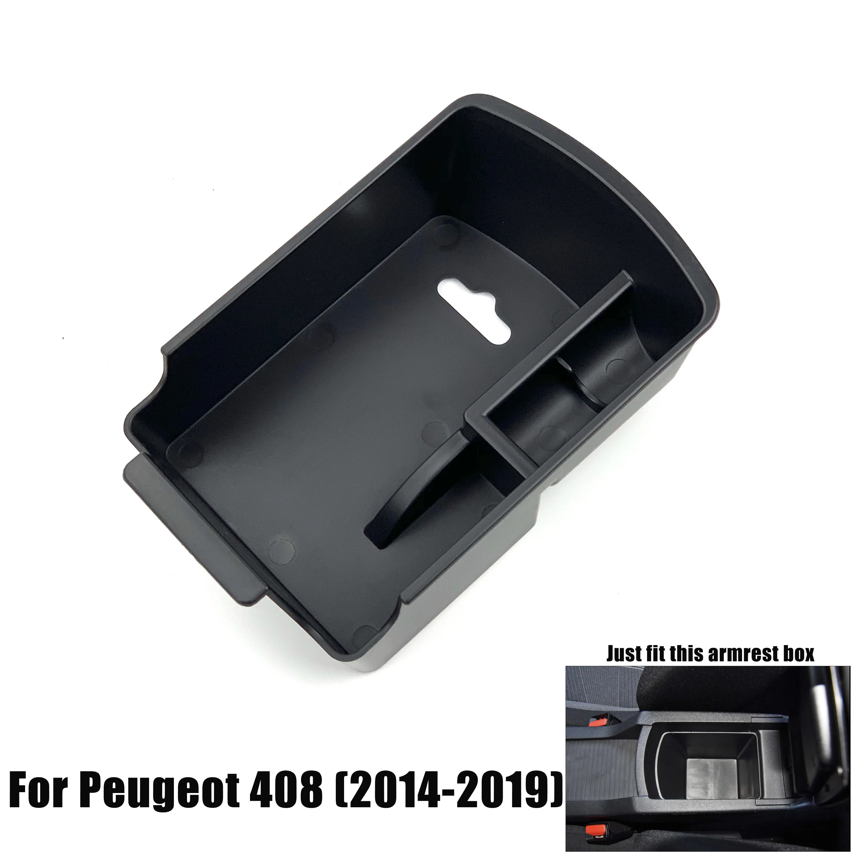 

Car Styling Accessories Dedicated Central Armrest box Storage Tray Glove Box Pallet Case For Peugeot 308 408 2008 3008 4008 5008