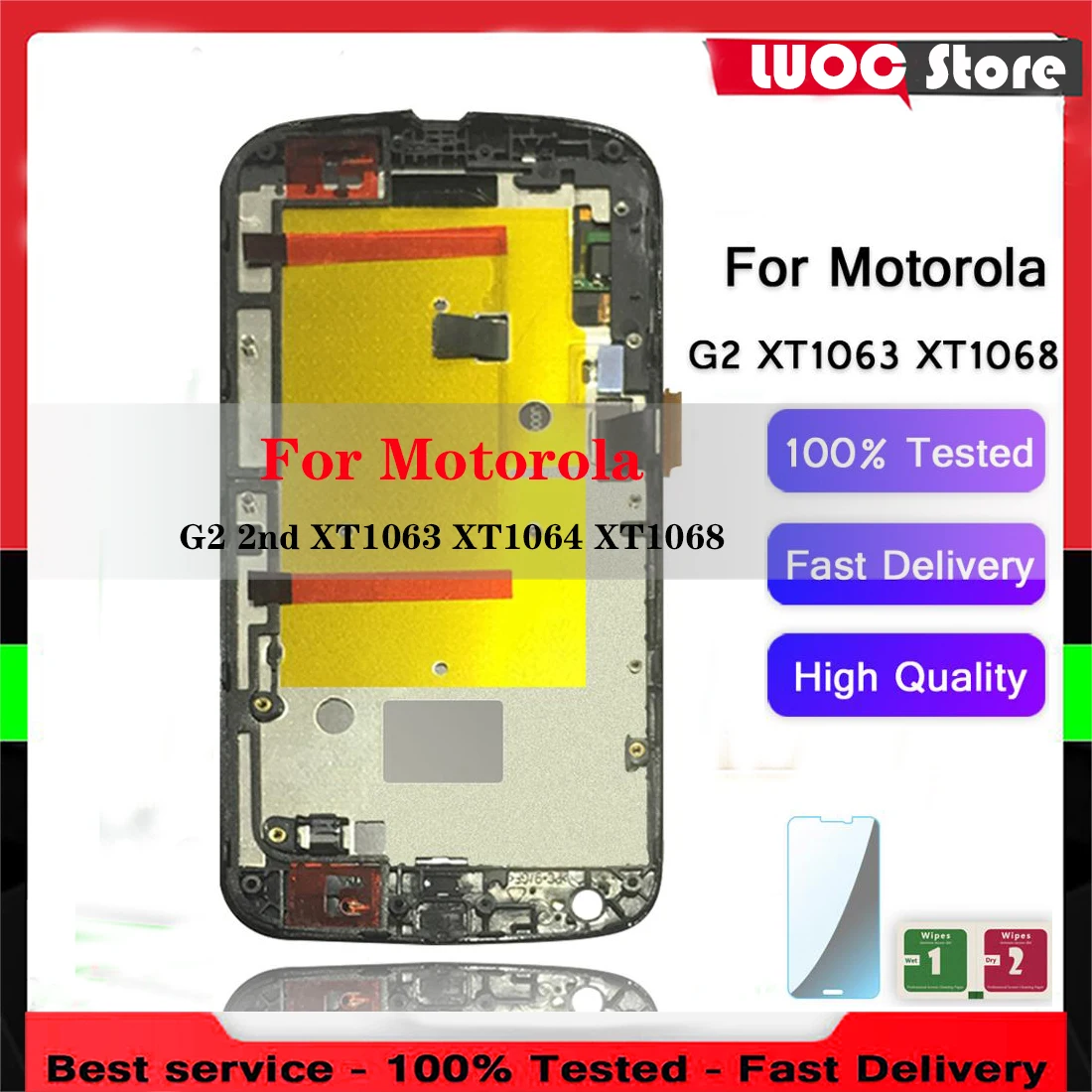 

LCD Screen Display with Touch Digitizer Frame Tools Assembly For Motorola MOTO G2 2nd XT1063 XT1064 XT1068 XT1069 Free shipping