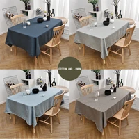 table cloth rectangular tablecloths dining table cover solid color cotton linen coffee table for living room dining table cover