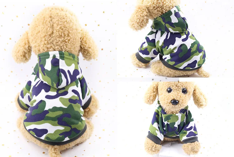 Теплая одежда для собак и кошек пальто мягкая хлопковая толстовка с капюшоном