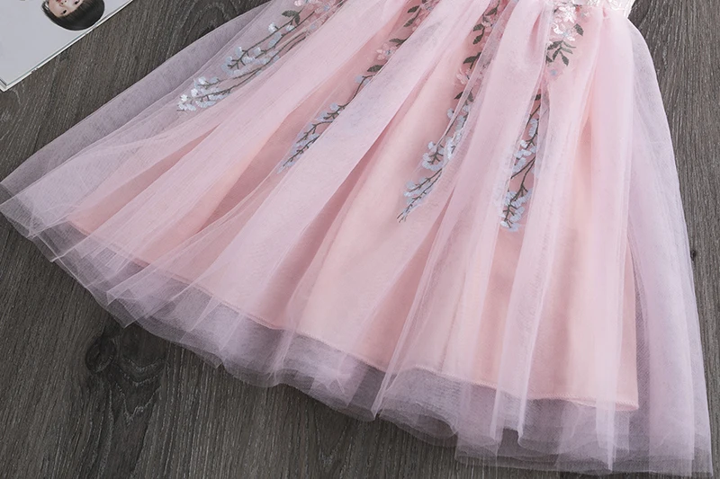 Брендовое платье для девочек принцессы с цветочным узором свадебной вечеринки