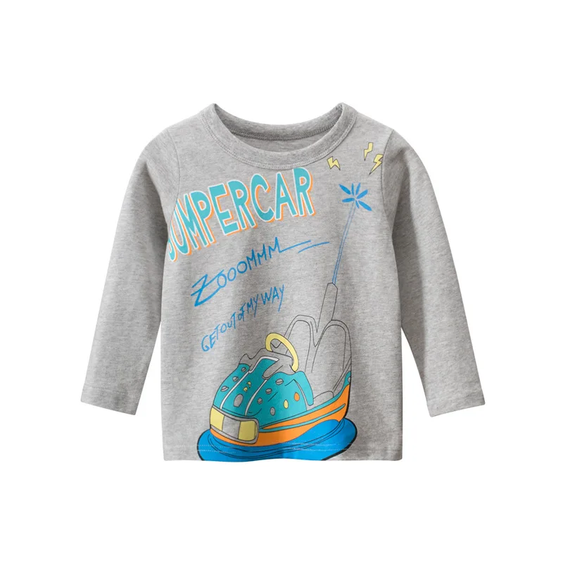 

Одежда для маленьких мальчиков и девочек, Осень-зима, простая футболка с длинным рукавом, мультяшная футболка, милая хлопковая футболка