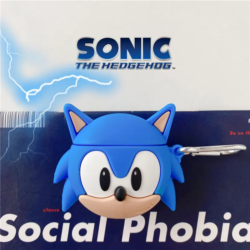 Чехол для AirPods Pro милый мультяшный силиконовый чехол наушников аниме Sonic Apple Air Pods 12