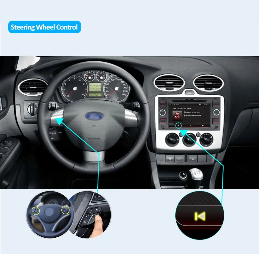 2 din android 9,0 Восьмиядерный автомобильный dvd gps для ford для focus 2/mondeo/s max/c-max/fusion/fiesta/transit радио головное устройство canbus