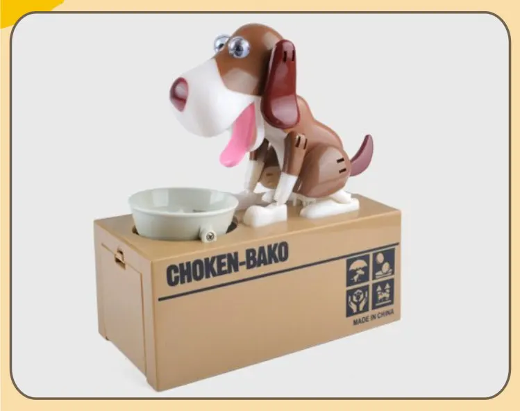 

16x15x8cm Size Large Safe Hucha Dog Money Box Money Bank Automatic Stole Coin Piggy Bank Money Saving Box Moneybox Gifts for kid