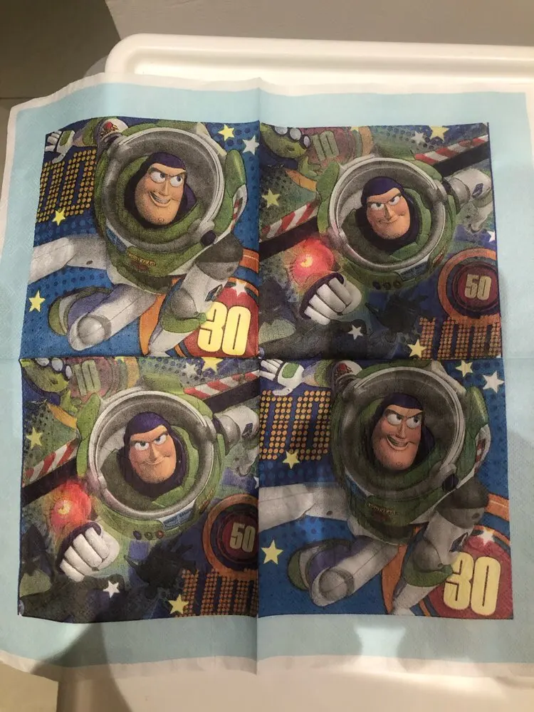 napkin 10pcs 101 шт История игрушек мультфильма одноразовые бумажные салфетки баннер скатерть стакан с соломинкой тарелки детский душ День рождения украшения - Цвет: napkin 10pcs