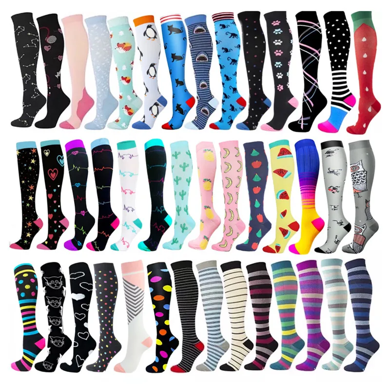 

New Compression Socks Varicose Veins Medical For Men & Women Golf Tube Animal Compression Socks Cycling Long Pressure Stockings