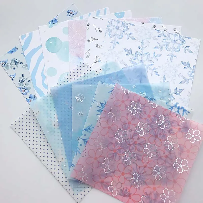 Рождественская бумага для скрапбукинга 24 листа зимние украшения страны чудес