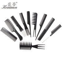 10 style anti static hairdressing detangle straight hair brushes barber hair cutting salon black hair brush slim line teasing