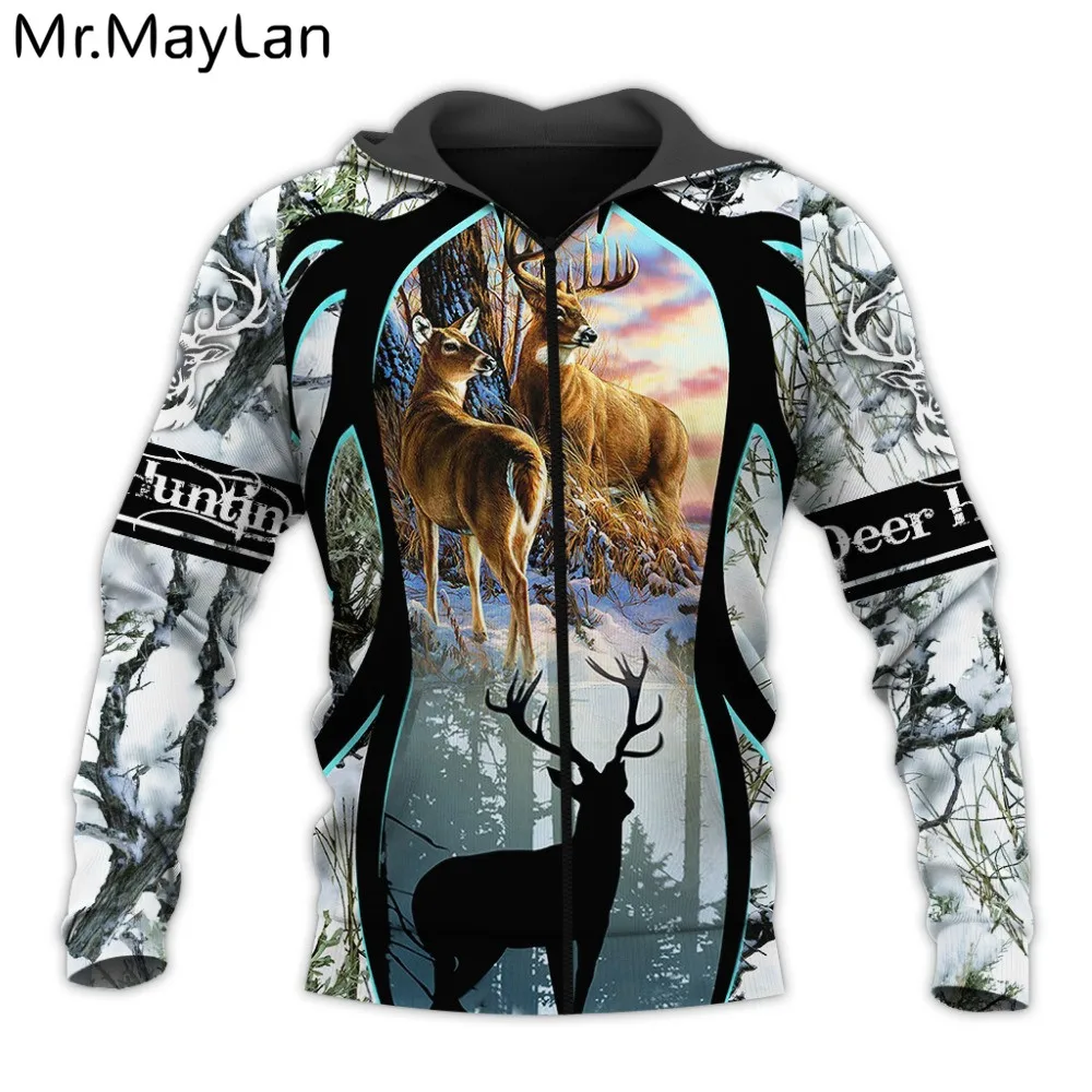 

New Deer Hunting 3D Printed Men Hoodies/sweatshirt Harajuku Fashion Hooded Long Sleeve Pullovers Unisex streetwear Dropshipping