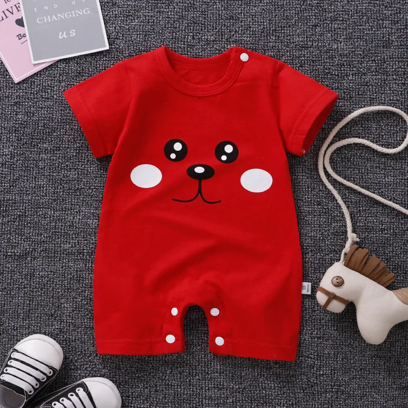 

New Summer Baby Clothes Cotton Breathable Cartoon Short Sleeve Baby Romper Lovely Baby Pajama Romper Baby Jumpsuit Unisex 0-18M