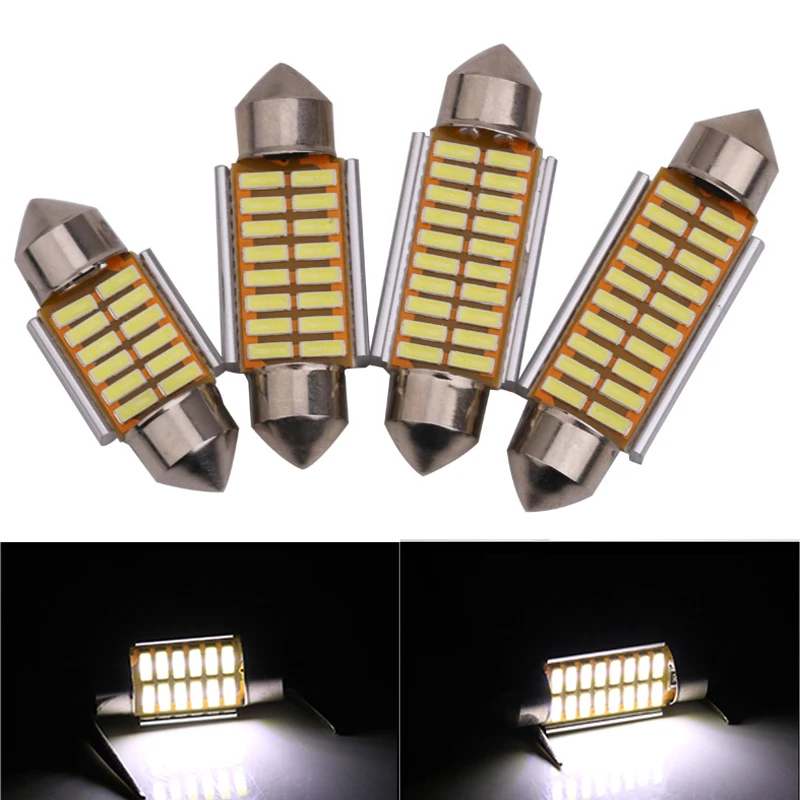 2 шт. фестон C5W C10W 31/36/39/41 мм 4014 20SMD светодиодный ная лампа Canbus без ошибок для