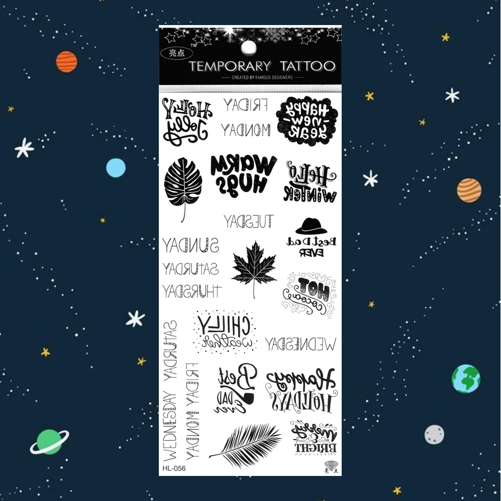 5 шт./лот стрелы поддельные тату Сердце Дети король водонепроницаемый письмо