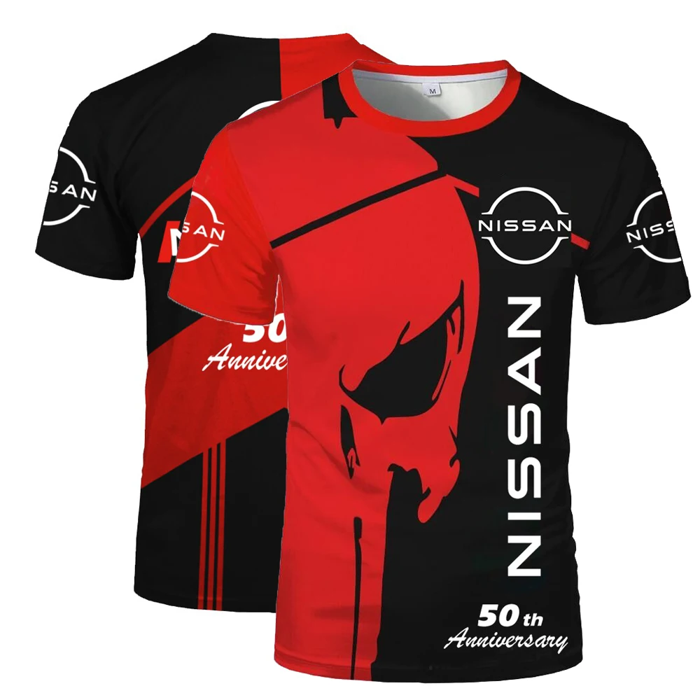 

Nissan Motor Logo M T-Shirt Summer Casual Men Short Sleeve European Size 6XL 3D Printing Fashion Hip Hop Harajuku Men's T-Shirt