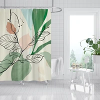 high quality nordic plant leaf prints shower curtain bath curtain waterproof mildew proof curtain in the bathroom home decor