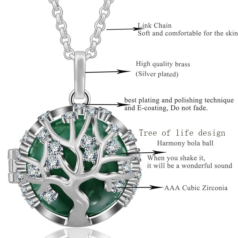 Кулон с кулоном из фианита Eudora 20 мм кристаллом для всей семьи|harmony bola|pregnancy jewelrylocket