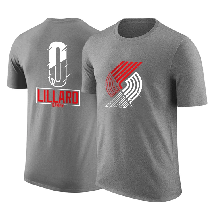 Damian Lillard c. J. McCollum футболка с короткими рукавами, хлопковая спортивная баскетбольная футболка dpoy, фирменный дизайн