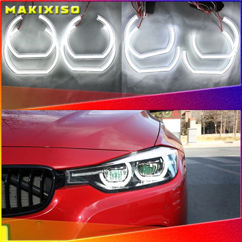 

For BMW 7 Series E38 1995-2001 XENON headlight DTM M4 Style Ultra bright led Angel Eyes DRL halo rings Retrofit Accessories